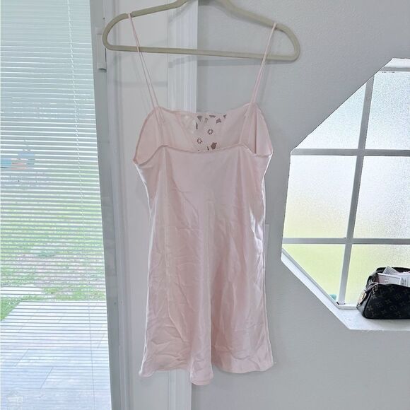 Vintage Baby Pink Silky Nightgown - Picture 3 of 4